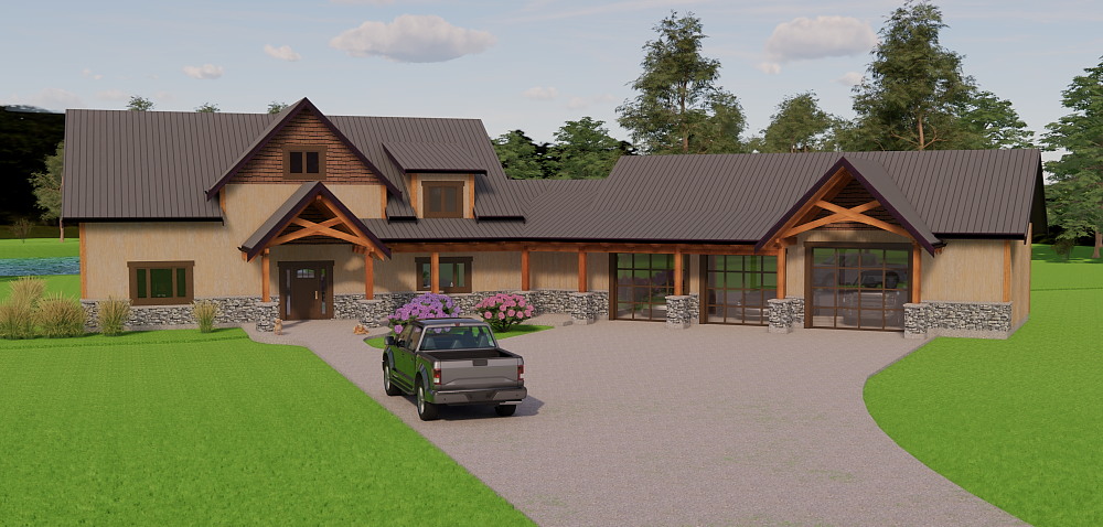 Sylvan Lake timber frame home