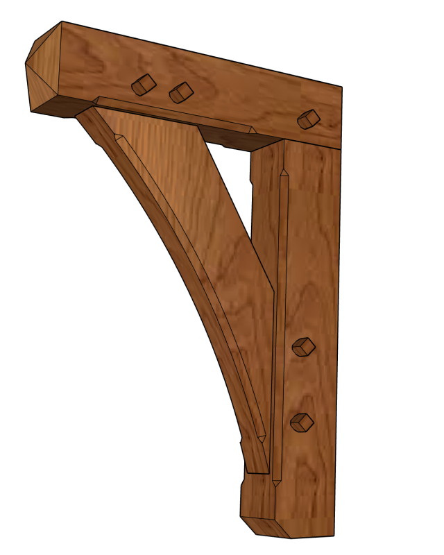 Bracket, Diamond Face, 30 Degree Curved Brace