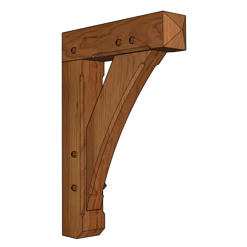 Bracket, Diamond Face, 30 Degree Curved Brace Back