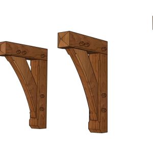 6 x 6 Brackets, 30 Degree Curved Brace