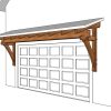 Timber frame awning for 16 foot garage door